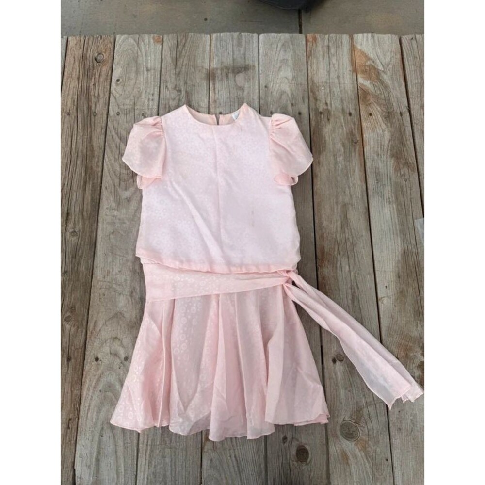 Marcia III Pink Vintage Polka Dot Jacquard Dress (Halloween costume)